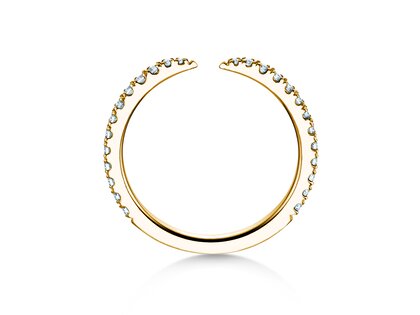 Verlobungsring Peak in 14K Gelbgold mit Diamanten 0,36ct G/SI