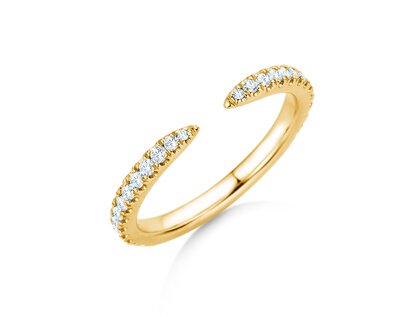 Verlobungsring Peak in 14K Gelbgold mit Diamanten 0,36ct G/SI