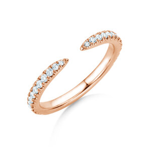Verlobungsring Peak in 18K Roségold mit Diamanten 0,36ct G/SI