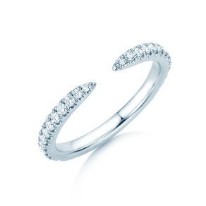 Verlobungsring Peak in 14K Weißgold mit Diamanten 0,36ct G/SI