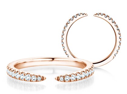 Verlobungsring Peak in 18K Roségold mit Diamanten 0,36ct G/SI