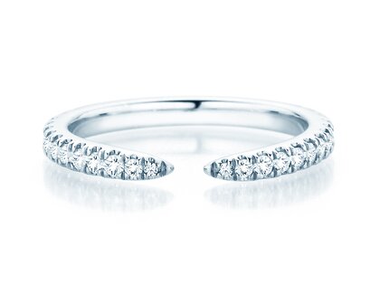 Verlobungsring Peak in 14K Weißgold mit Diamanten 0,36ct G/SI