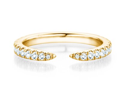 Verlobungsring Peak in 14K Gelbgold mit Diamanten 0,44ct G/SI