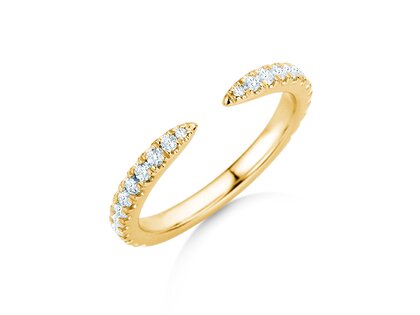 Verlobungsring Peak in 14K Gelbgold mit Diamanten 0,44ct G/SI