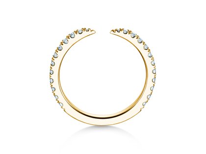 Verlobungsring Peak in 14K Gelbgold mit Diamanten 0,44ct G/SI
