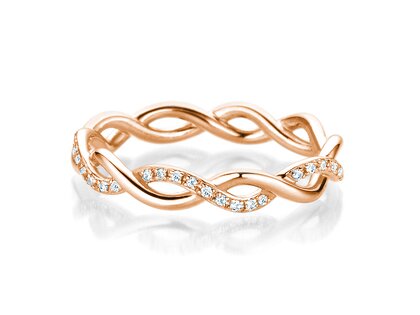 Verlobungsring Sparkling Curve in 14K Roségold