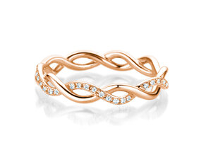 Verlobungsring Sparkling Curve in 14K Roségold