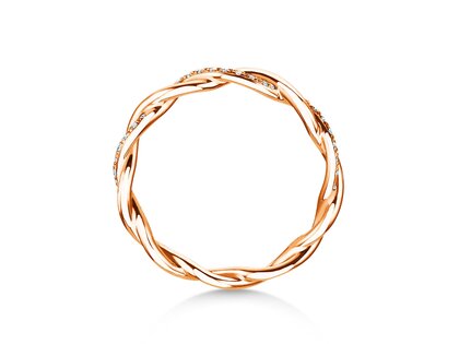 Verlobungsring Sparkling Curve in 14K Roségold
