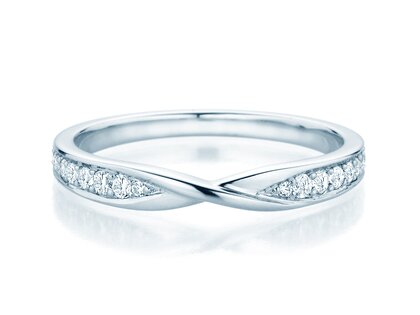 Verlobungsring Spin Diamonds in 14K Weißgold mit Diamanten 0,21ct G/SI