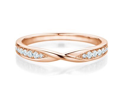 Verlobungsring Spin Diamonds in 14K Roségold mit Diamanten 0,21ct G/SI