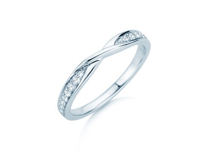 Verlobungsring Spin Diamonds in 14K Weißgold mit Diamanten 0,21ct G/SI