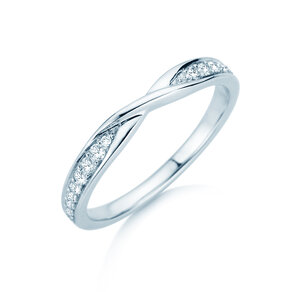 Verlobungsring Spin Diamonds in 14K Weißgold mit Diamanten 0,21ct G/SI