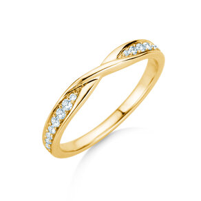 Verlobungsring Spin Diamonds in 14K Gelbgold mit Diamanten 0,21ct G/SI