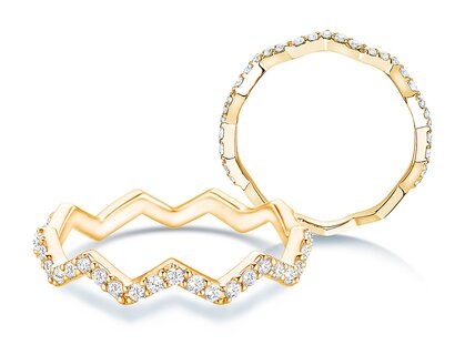 Verlobungsring Tide in 9K Gelbgold mit Diamanten 0,29ct G/SI