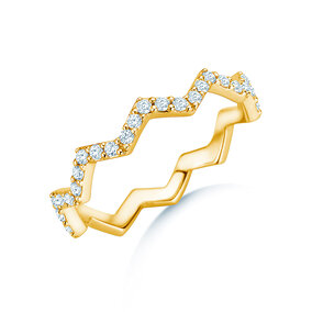 Verlobungsring Tide in 9K Gelbgold mit Diamanten 0,29ct G/SI