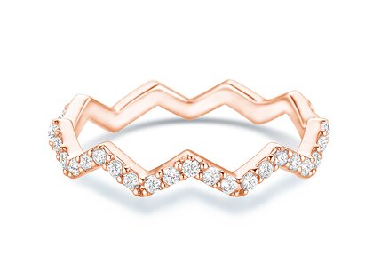 Verlobungsring Tide in 9K Roségold mit Diamanten 0,29ct G/SI