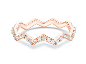 Verlobungsring Tide in 9K Roségold mit Diamanten 0,29ct G/SI