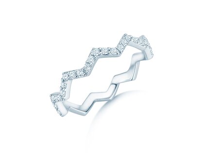 Verlobungsring Tide in 9K Weißgold mit Diamanten 0,29ct G/SI