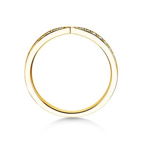 Verlobungsring V-Eternity in 14K Gelbgold mit Diamanten 0,22ct G/SI