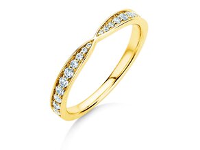 Verlobungsring V-Eternity in 14K Gelbgold mit Diamanten 0,30ct G/SI