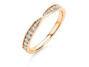 Verlobungsring V-Eternity in 18K Roségold mit Diamanten 0,30ct G/SI