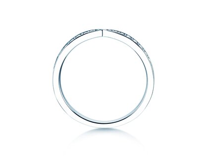Verlobungsring V-Eternity in 14K Weißgold mit Diamanten 0,22ct G/SI