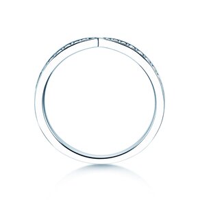 Verlobungsring V-Eternity in 14K Weißgold mit Diamanten 0,22ct G/SI