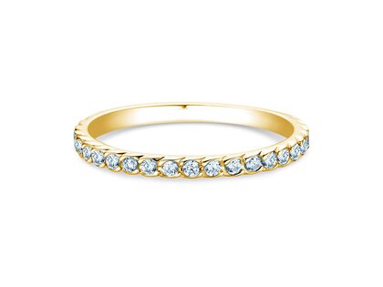 Verlobungsring Wave in 18K Gelbgold mit Diamanten 0,33ct G/SI