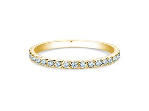 Verlobungsring Wave in 18K Gelbgold mit Diamanten 0,33ct G/SI