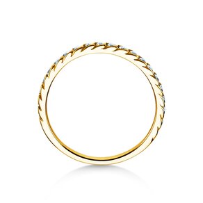 Verlobungsring Wave in 18K Gelbgold mit Diamanten 0,33ct G/SI