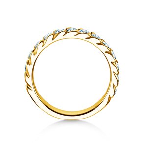 Verlobungsring Wave in 14K Gelbgold mit Diamanten 1,30ct G/SI