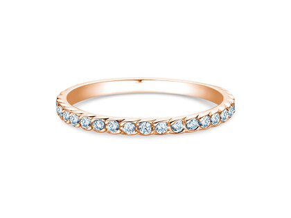 Verlobungsring Wave in 9K Roségold mit Diamanten 0,33ct G/SI