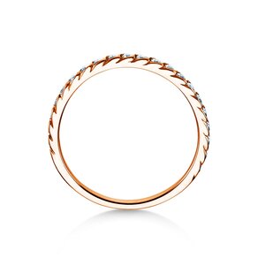 Verlobungsring Wave in 9K Roségold mit Diamanten 0,33ct G/SI