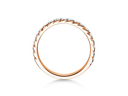 Verlobungsring Wave in 14K Roségold mit Diamanten 0,57ct G/SI