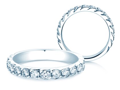Verlobungsring Wave in 14K Weißgold mit Diamanten 1,30ct G/SI