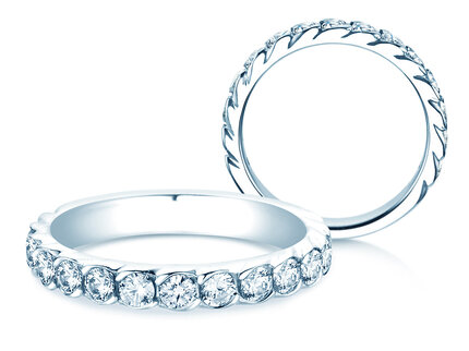 Verlobungsring Wave in 14K Weißgold mit Diamanten 1,30ct G/SI