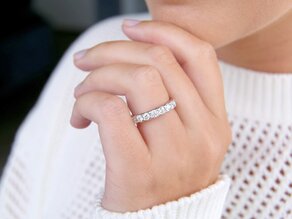 Verlobungsring Wave in 14K Weißgold mit Diamanten 1,30ct G/SI