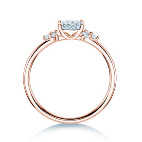 Verlobungsring Blossom Cushion in 9K Roségold mit natürlichen Diamanten 0,29ct G/SI