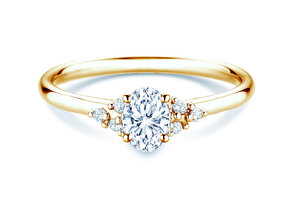 Verlobungsring Blossom Oval in Gelbgold
