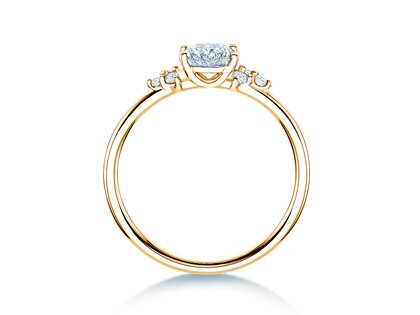 Verlobungsring Blossom Oval in Gelbgold