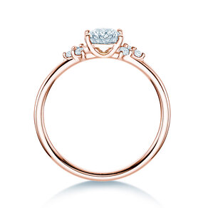Verlobungsring Blossom Oval in 9K Roségold mit natürlichen Diamanten 0,29ct G/SI