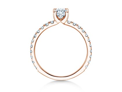 Verlobungsring Classic 4 Oval Pavé in Roségold