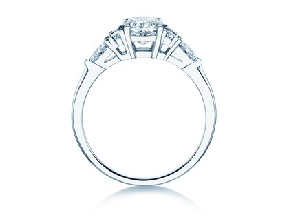 Verlobungsring Cushion Marquise in 14K Weißgold mit Diamanten 1,28ct G/SI