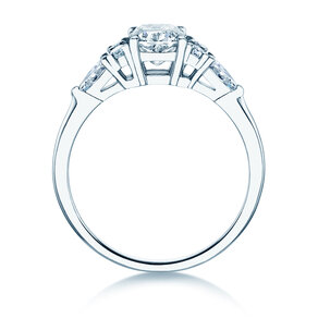 Verlobungsring Cushion Marquise in 14K Weißgold mit Diamanten 1,28ct G/SI