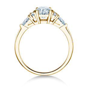 Verlobungsring Cushion Marquise in 9K Gelbgold mit Labordiamanten 1,28ct E/VS
