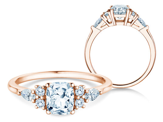 Verlobungsring Cushion Marquise Labordiamant