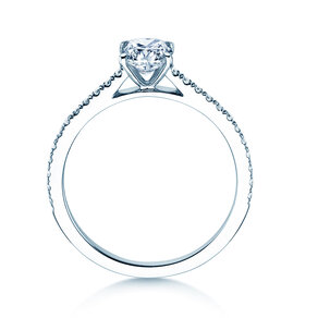 Verlobungsring Cushion Pavé in 14K Weißgold mit Diamanten 1,22ct G/SI