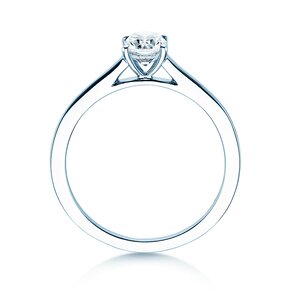 Verlobungsring Cushion in 14K Weißgold mit Diamant 0,30ct G/SI