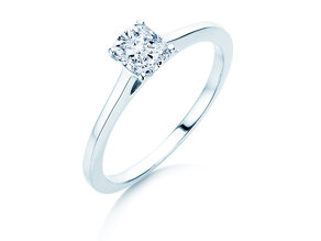 Verlobungsring Cushion in 14K Weißgold mit Diamant 0,30ct G/SI