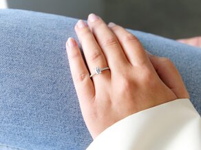 Verlobungsring Elaine in 14K Weißgold mit Diamanten 0,86ct G/VS
